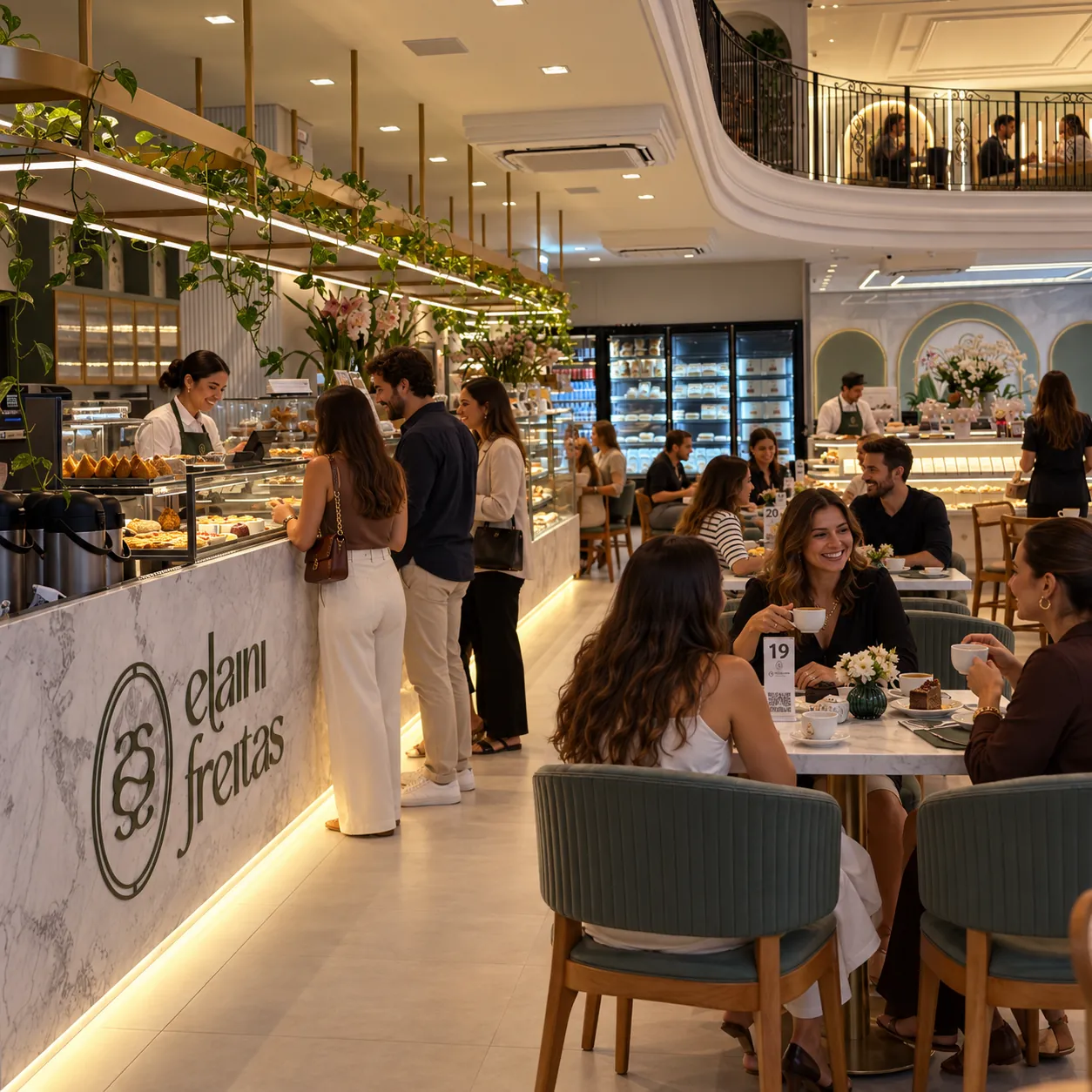 Confeitaria com som ambiente